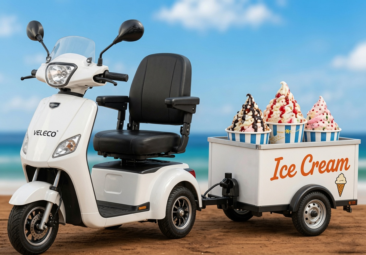 CustomMaker Ice Cream scooter and trailer